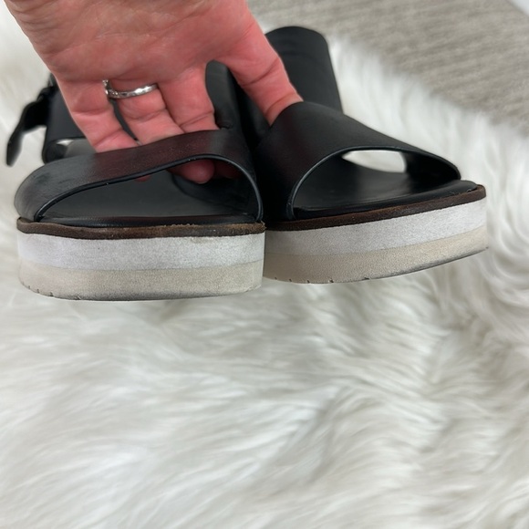 Vince Black Shelby Wedge Platform Sandals 8.5 - Picture 9 of 13